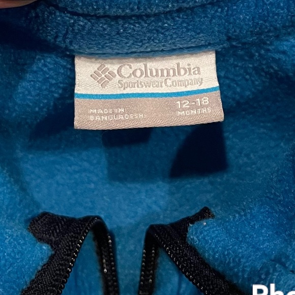 Columbia Jacket fleece size 12-18 months two tone Preowned great condition - Picture 3 of 4